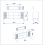 Hanah Home Frida - Consola Blanca con Espejo